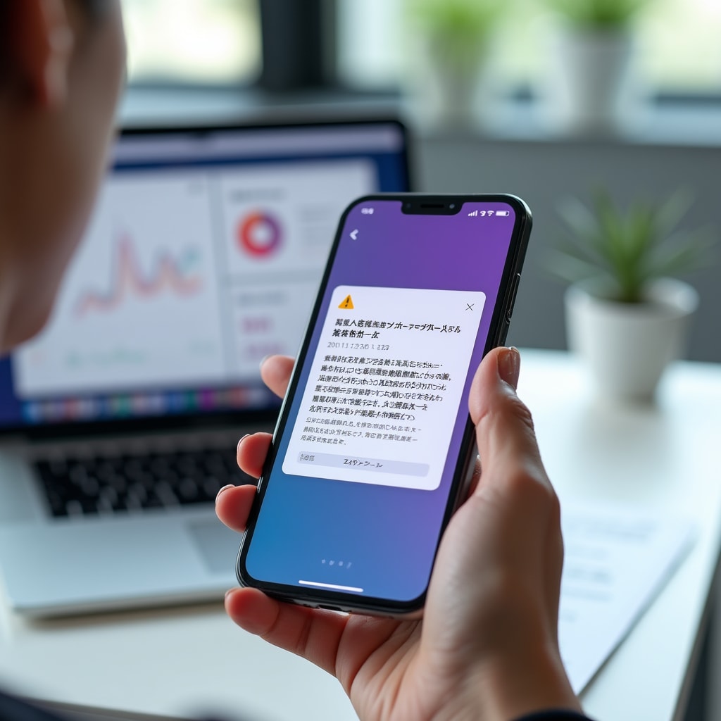 Automated alert system showing energy usage notifications